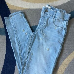 SO Light Blue Kids Jeans with Floral Accents